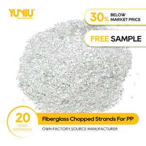 Échantillon gratuit haute performance 10-13um brins coupés en fibre de verre avec résine compatible PP/PA/PBT